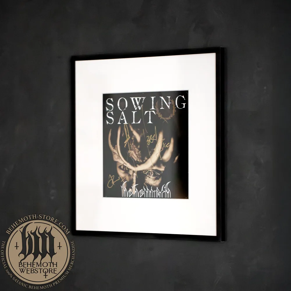 « Sowing Salt » – Pochette de single signée (encadrée, 32 × 32 cm) par Behemoth Behemoth Webstore