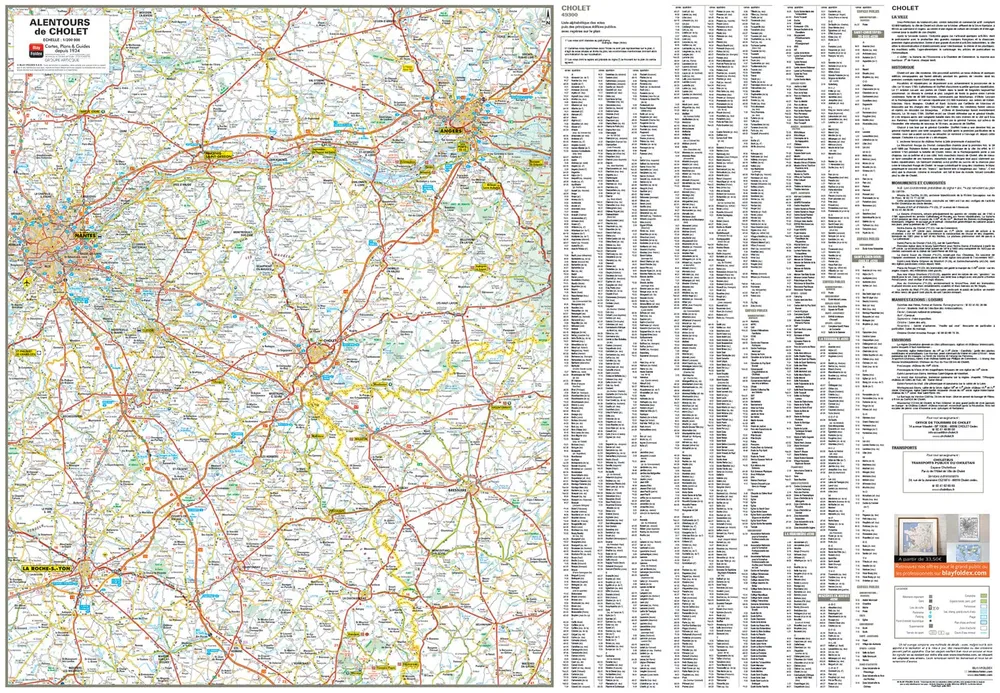 Cholet, Maine-et-Loire - Plan de ville | Blay Foldex