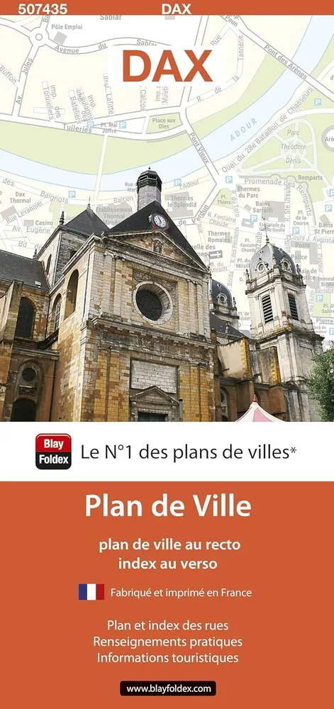 Dax, Landes - Plan de ville | Blay Foldex