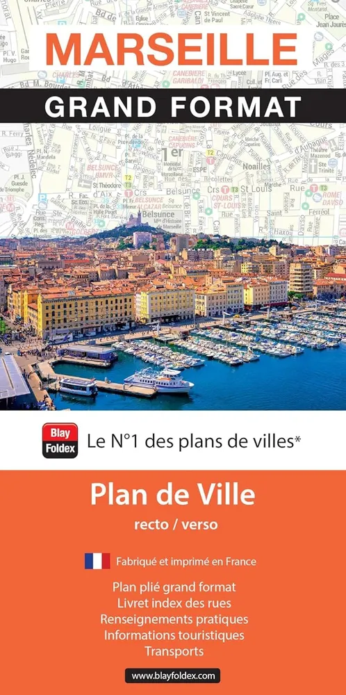 Marseille - Plan de ville grand format | Blay Foldex