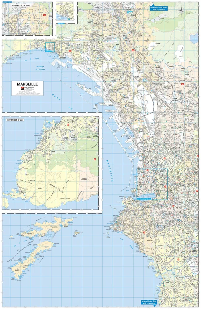 Marseille - Plan de ville grand format | Blay Foldex
