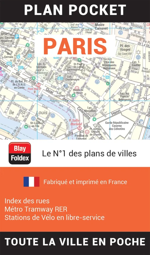 Paris, Île-de-France - Plan de ville "pocket" | Blay Foldex