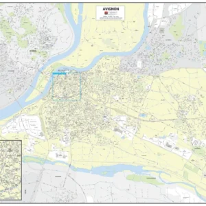 Poster de ville - Avignon (100 x 70 cm) | Blay Foldex