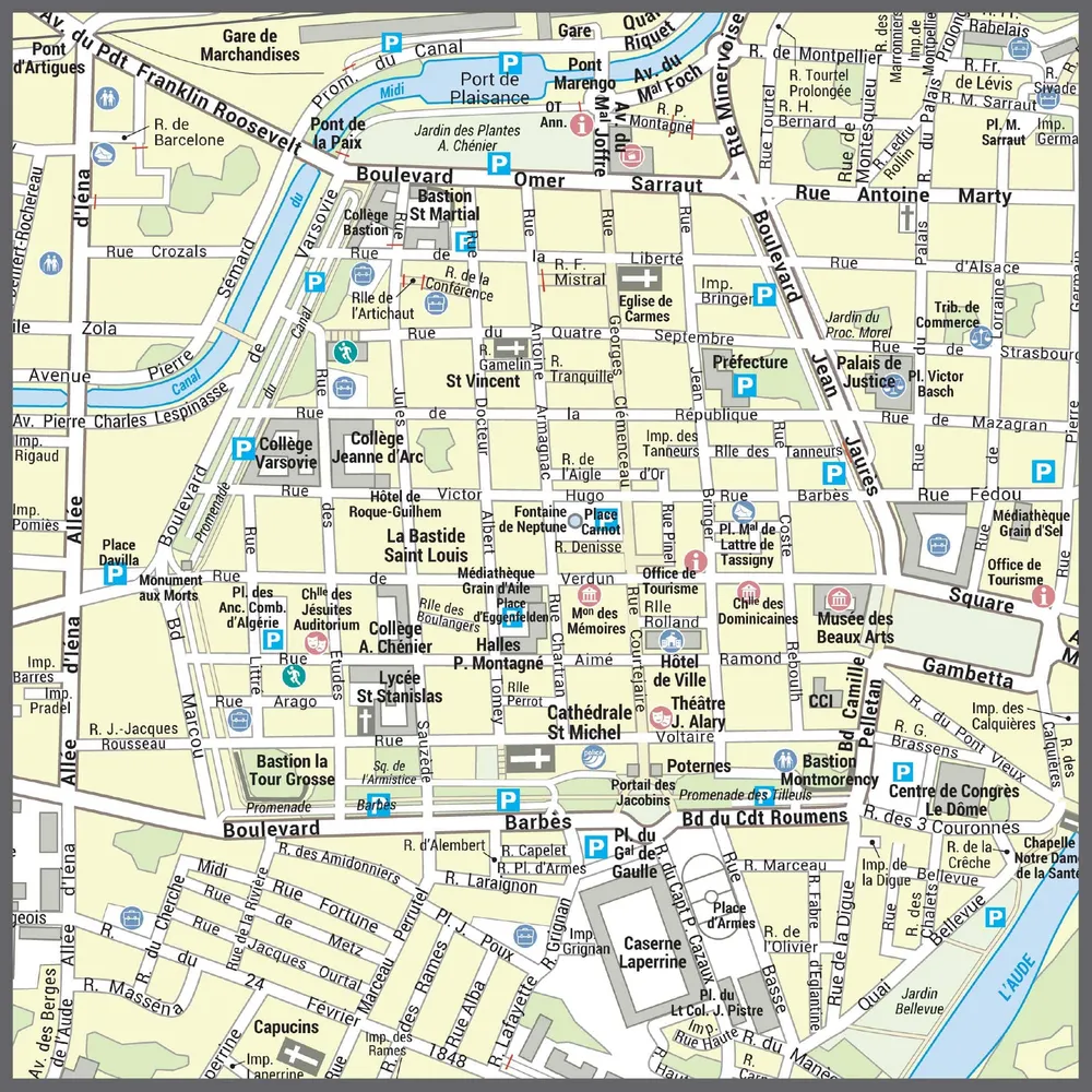 Poster de ville - Carcassonne (100 x 70 cm) | Blay Foldex