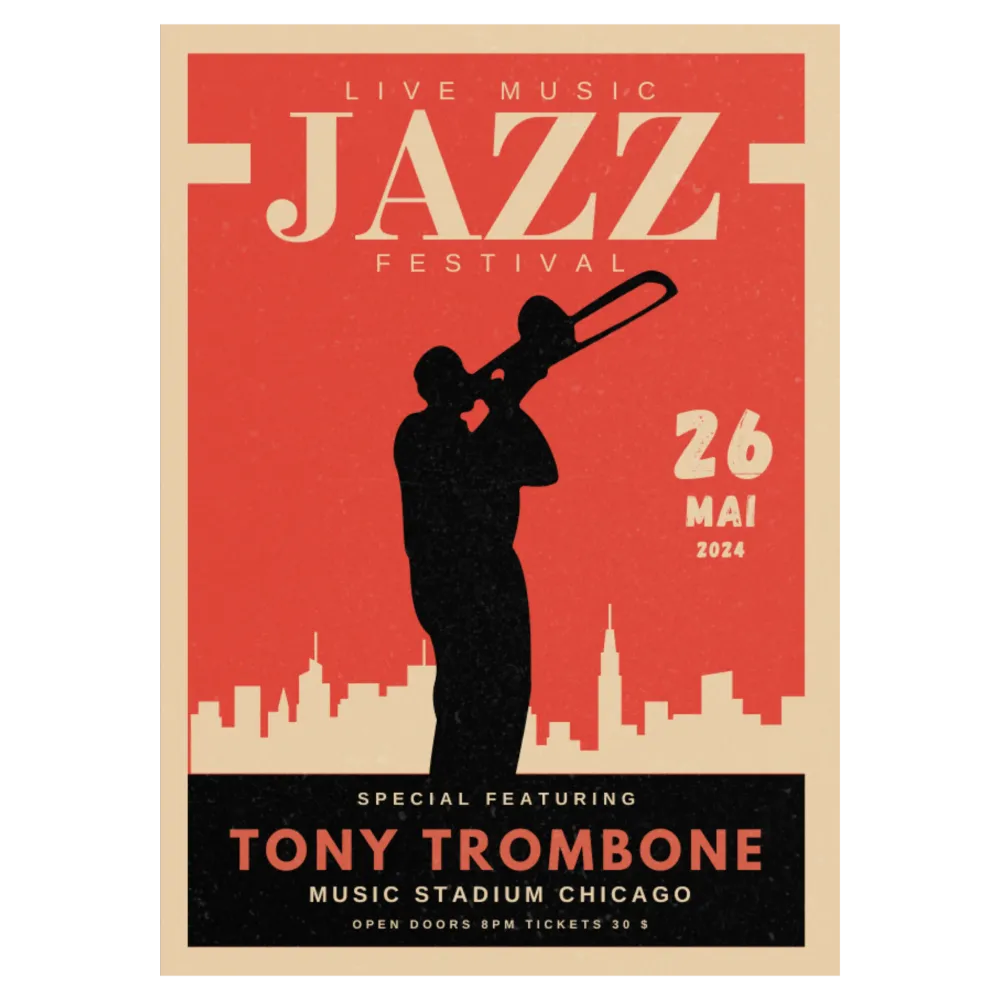 Festival Musique Jazz - Trombone Bleue Vague Flow