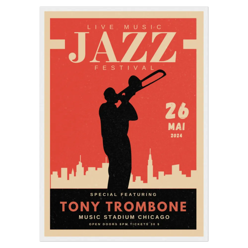 Festival Musique Jazz - Trombone Bleue Vague Flow