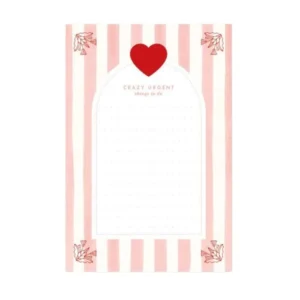 Bloc-notes Coeur Pink Strips - ATWS