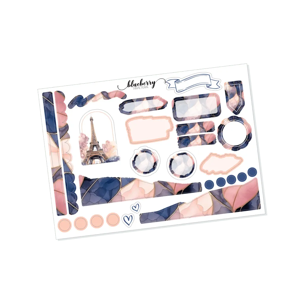 Stickers collection - La vie en rose Sheet Blueberry Papeterie