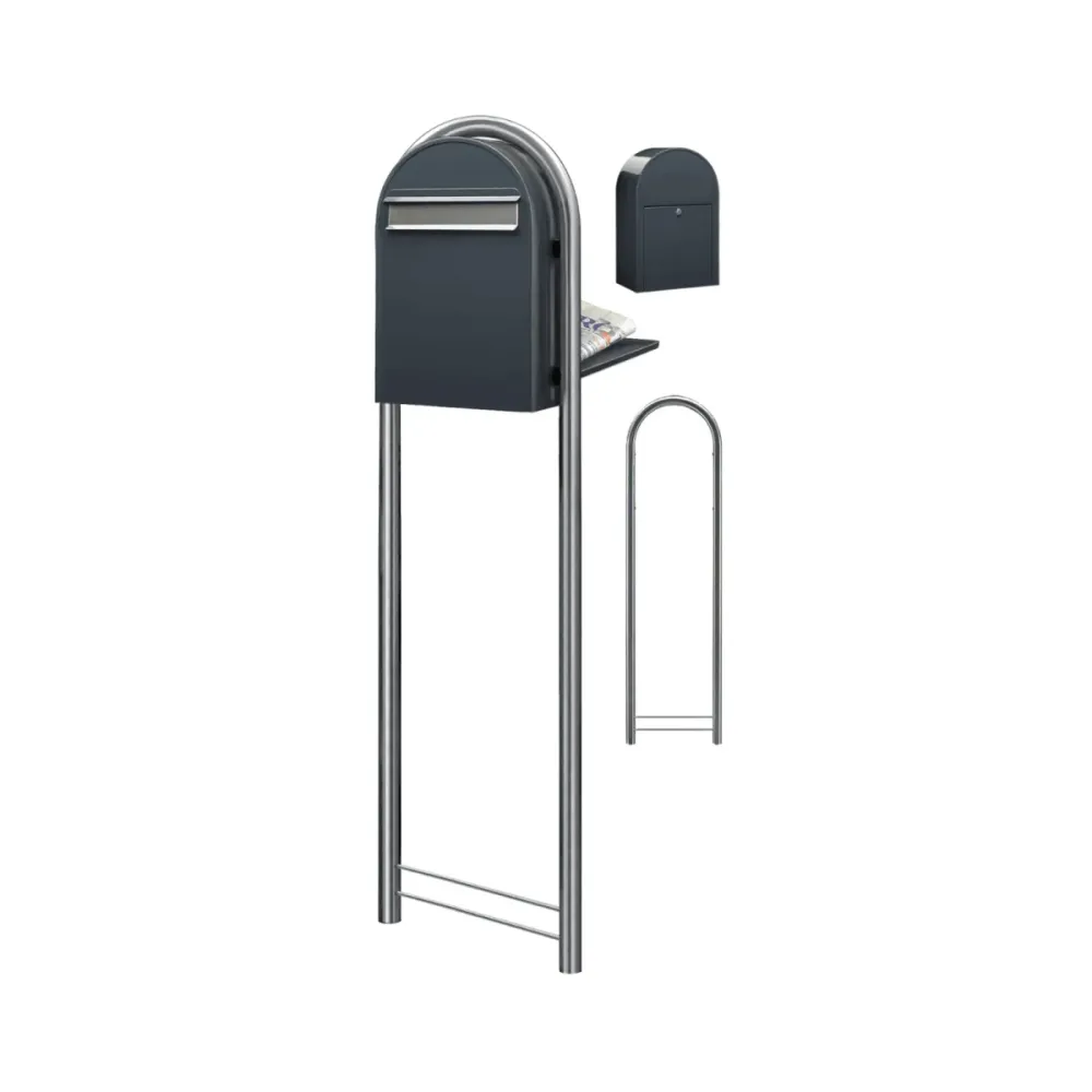 Bobi Classic B RAL 7016 gris foncé/acier inoxydable