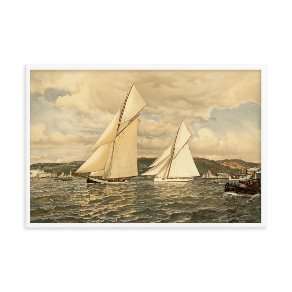 Courses navales - affiche Boston Public Library