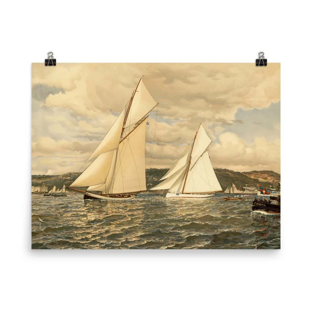 Courses navales - affiche Boston Public Library