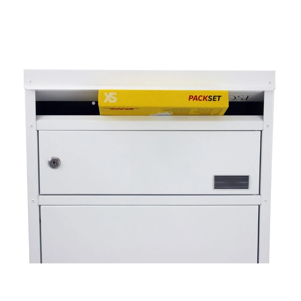 Boîte aux lettres colis Safepost 65 avec toit plat blanc RAL 9010