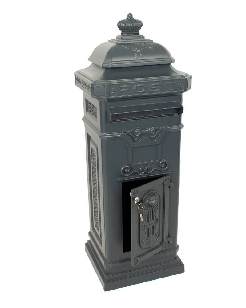 Boîte aux lettres colonne en V - anthracite