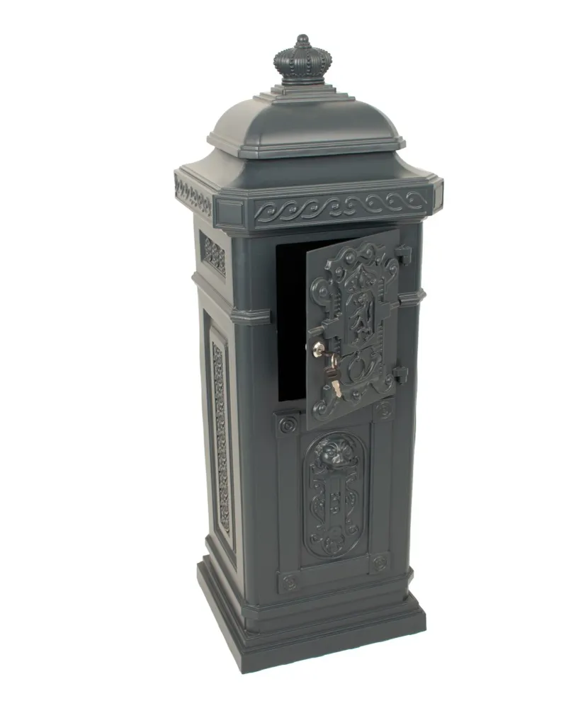 Boîte aux lettres colonne en V - anthracite