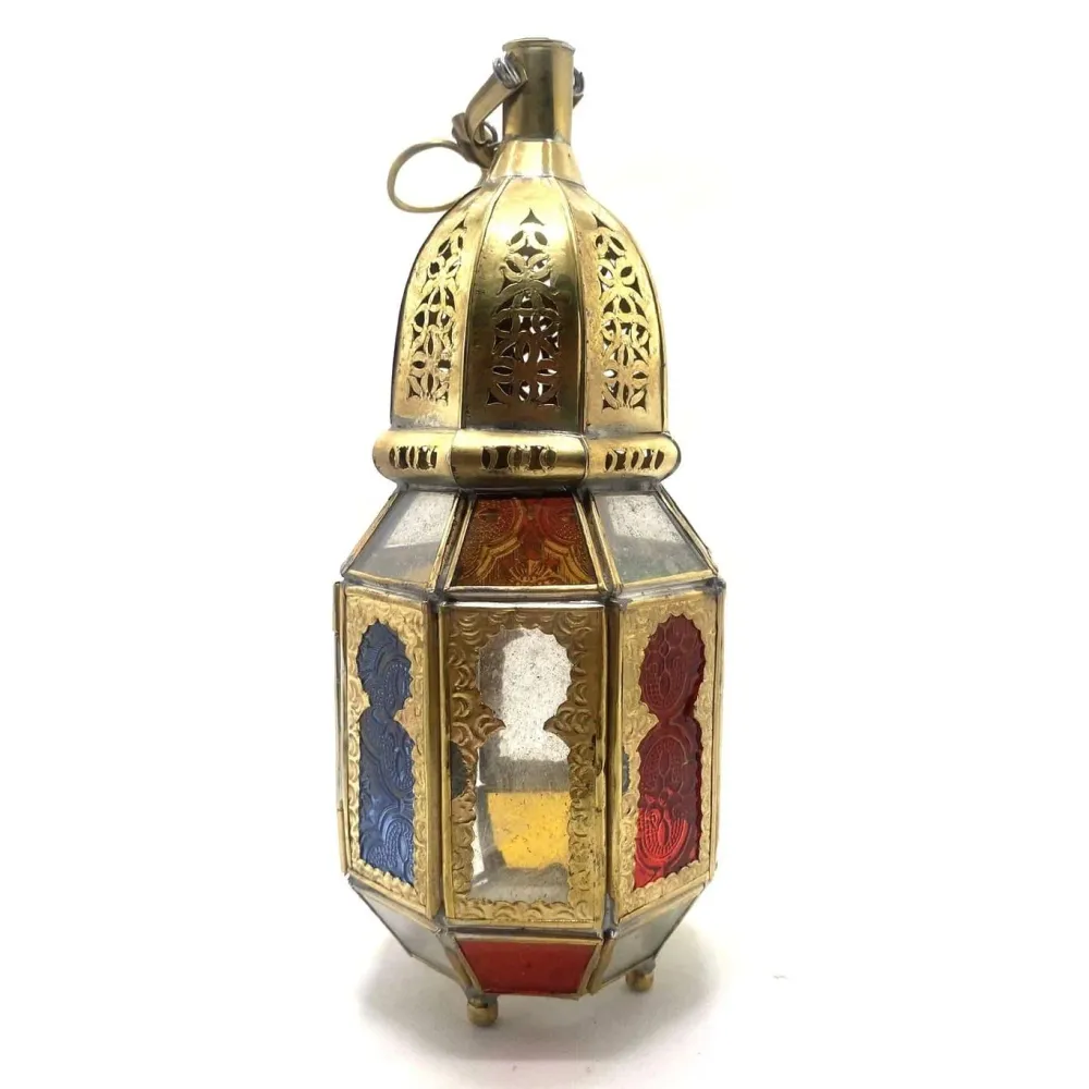 Bougeoir marocain octogonal en laiton