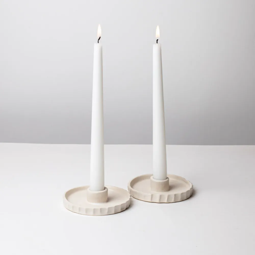 2 Bougeoirs Meringue