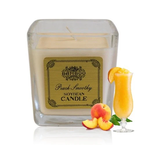 Bougie à la cire de soja parfumée à la pêche - 350 ml