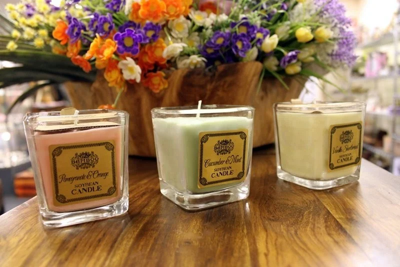 Bougie à la cire de soja parfumée à la pêche - 350 ml