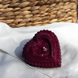 Bougie coeur triple parfum CERISE NOIRE