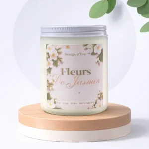 Bougie de soja 8 oz - Fleurs de Jasmin Bougie d'Ève