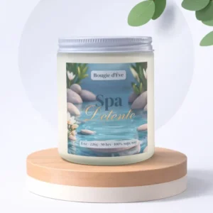 Bougie de soja 8 oz - Spa détente Bougie d'Ève