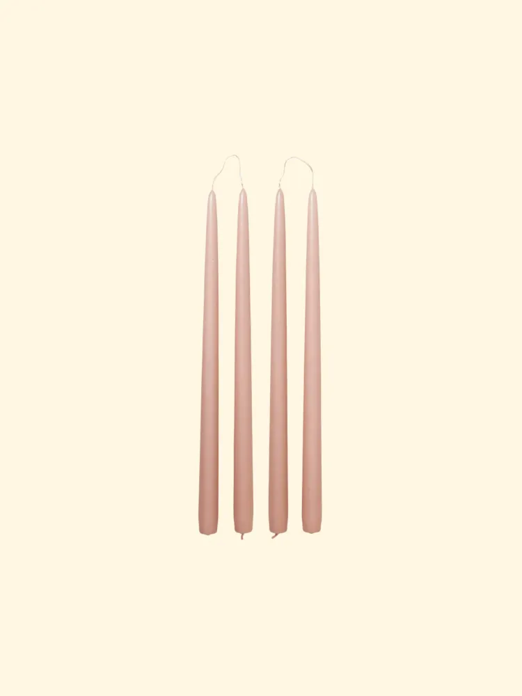Bougie Dipped - Set de 4 | Peach Pink
