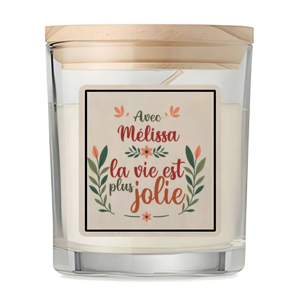 Bougie Mélissa la vie est plus jolie
