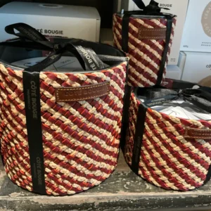 Bougie raphia cuir assia s