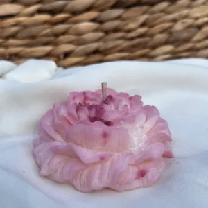 Bougie rose parfum ORCHIDÉE BLANCHE