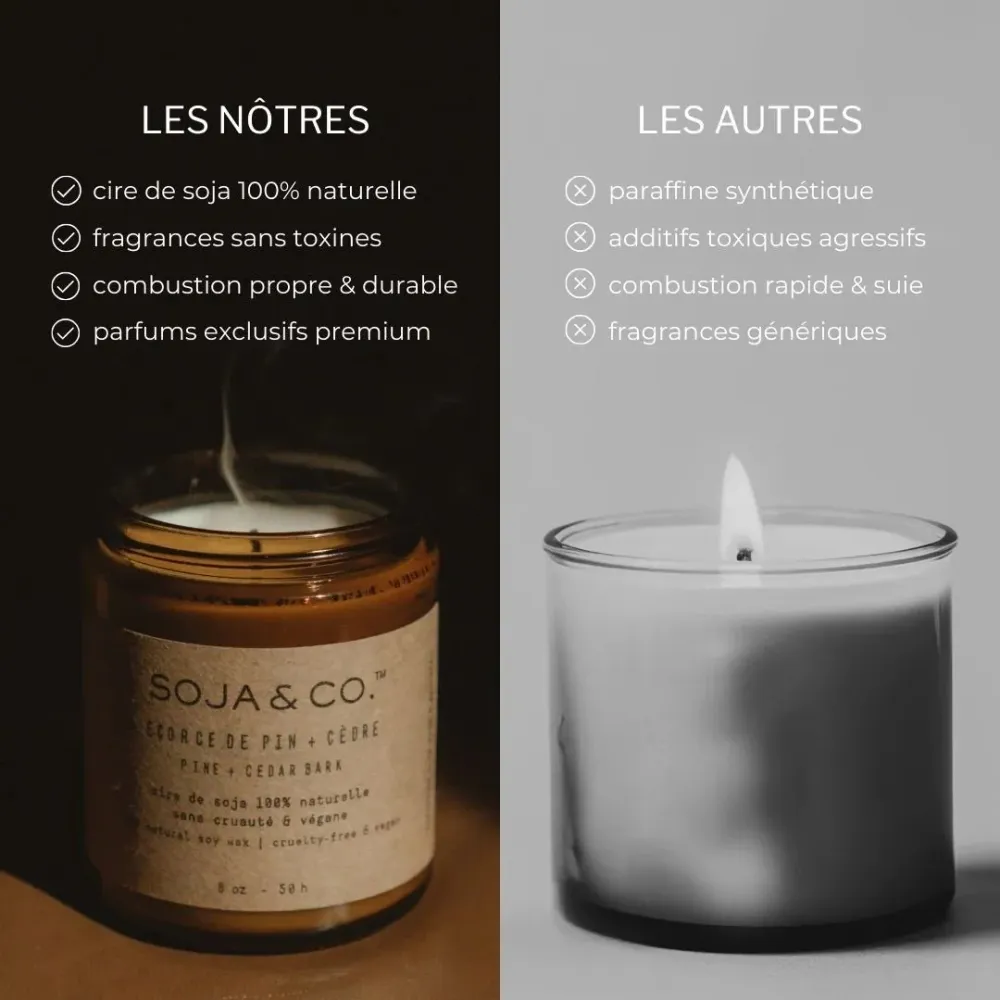 Bougie de soja écoloque - Eucalyptus, Menthe & Romarin