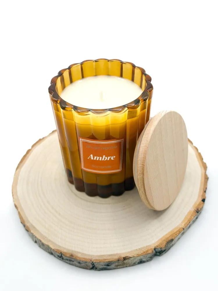 Bougie végétale parfumée - Ambre