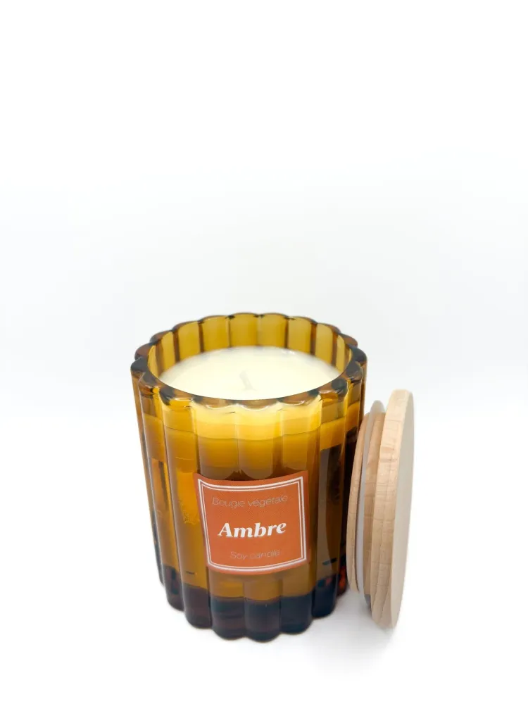 Bougie végétale parfumée - Ambre
