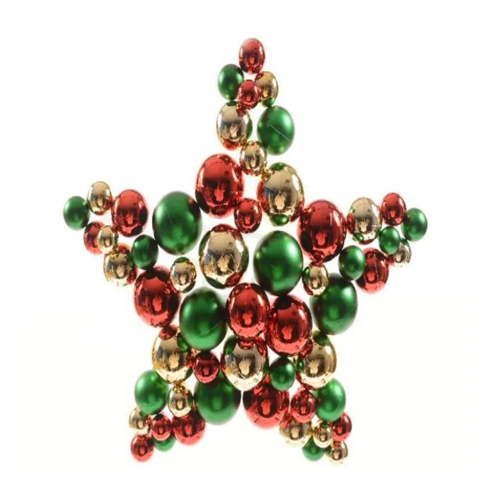Boules de Noël multicolores Poinsettia décoration de Noël