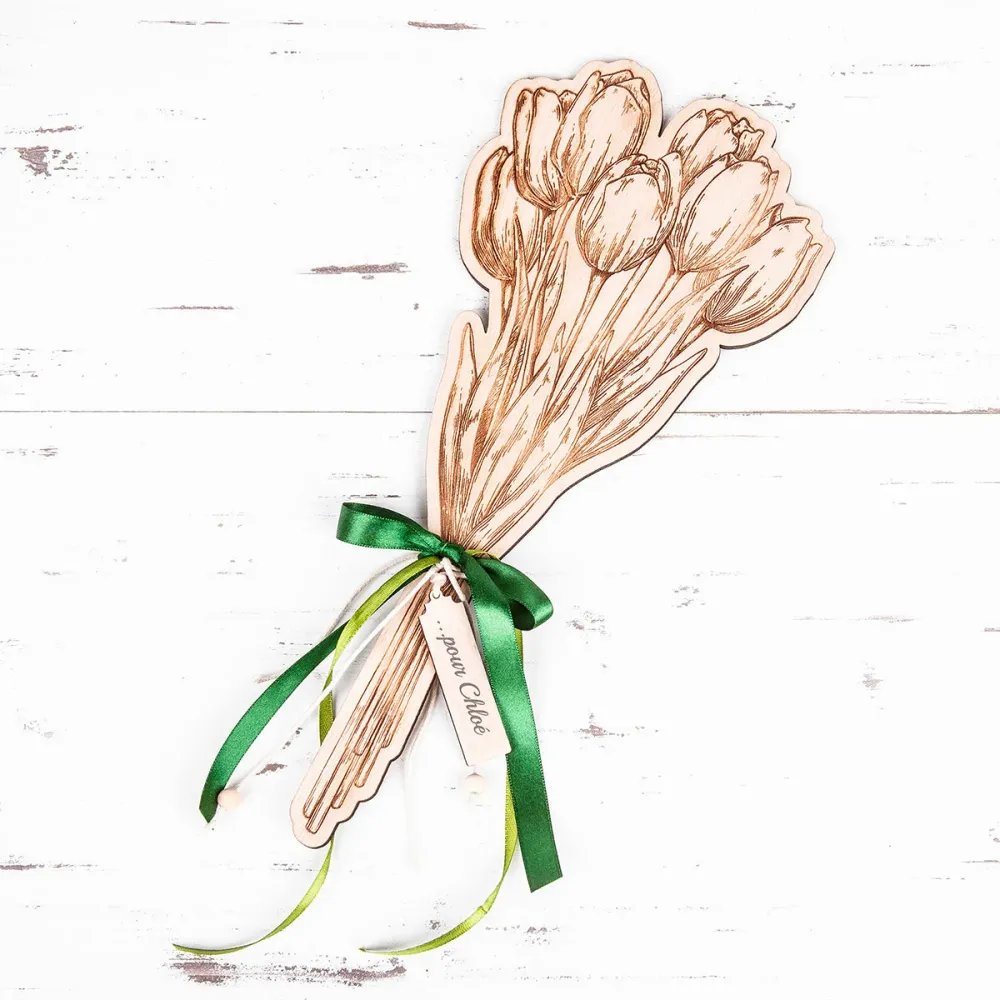Bouquet en bois Tulipe