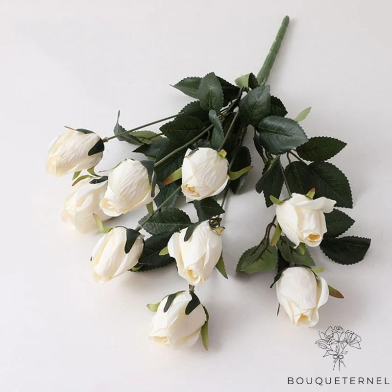 Bouquet de Rose Blanche Artificielle