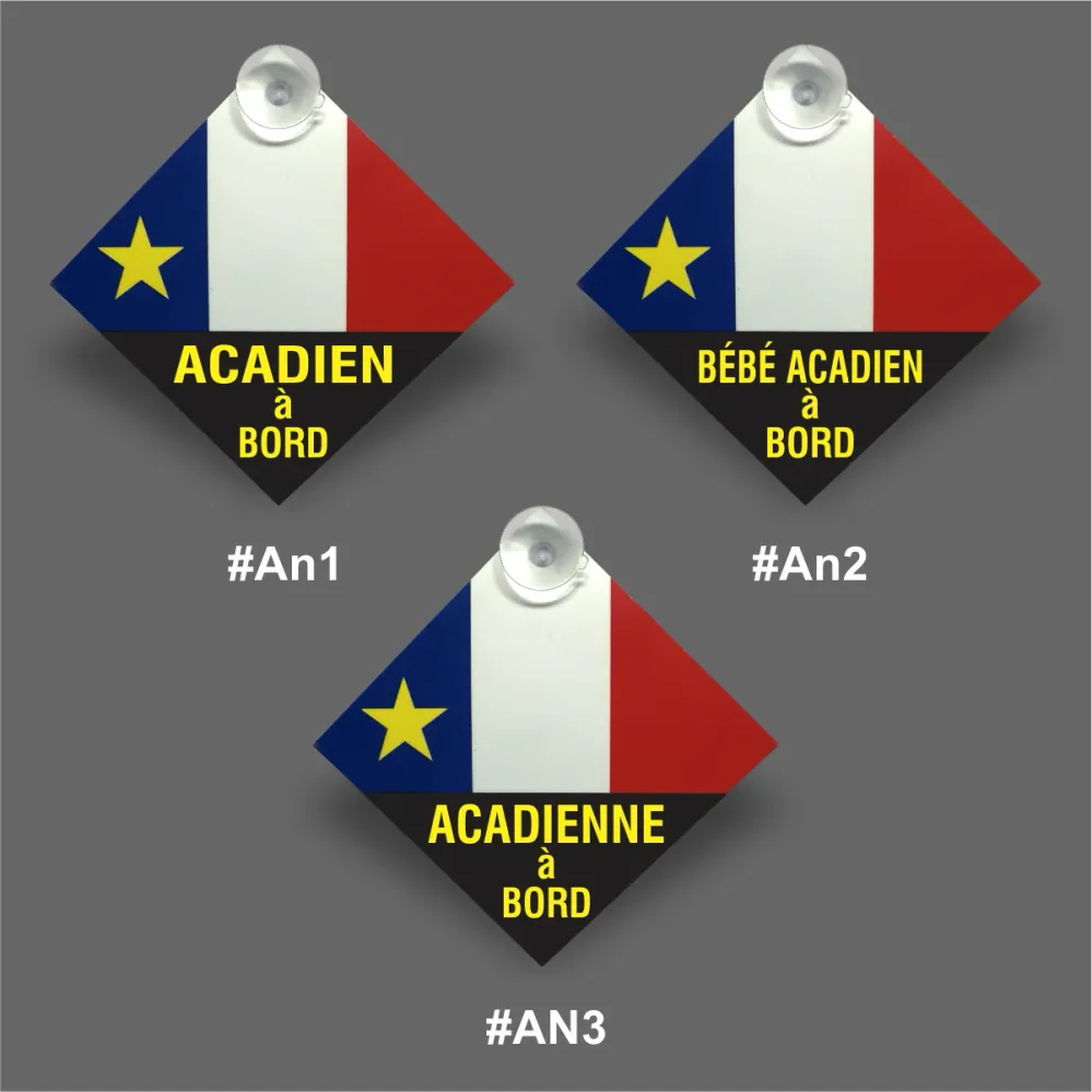 Affiche pour fenêtre d’auto Boutique Acadienne