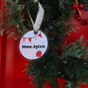 Boule de Noël pour professeur personnalisée-Plusieurs options. Sans Boutique Création V
