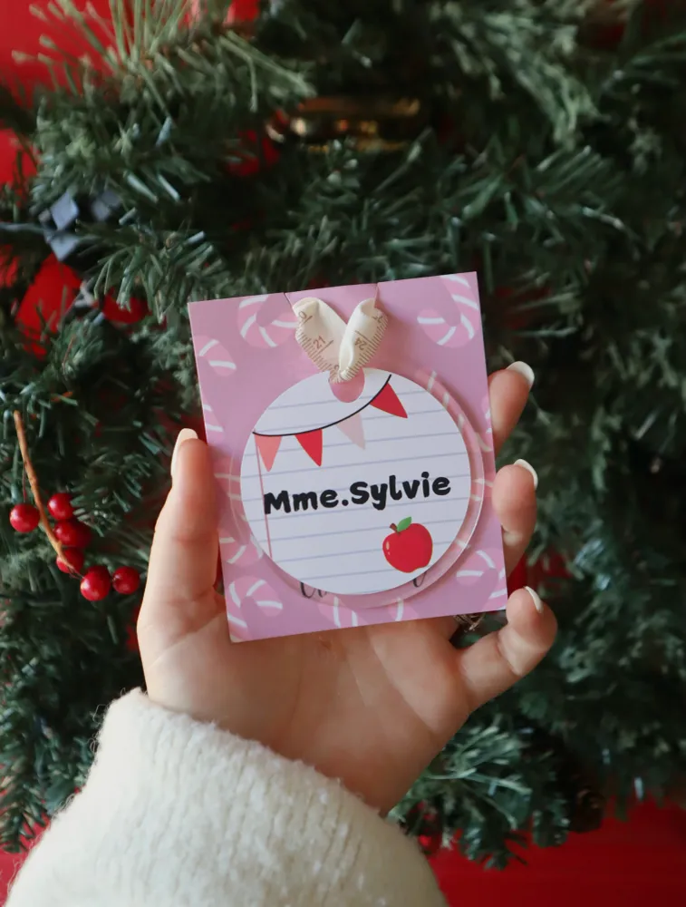 Boule de Noël pour professeur personnalisée-Plusieurs options. Sans Boutique Création V