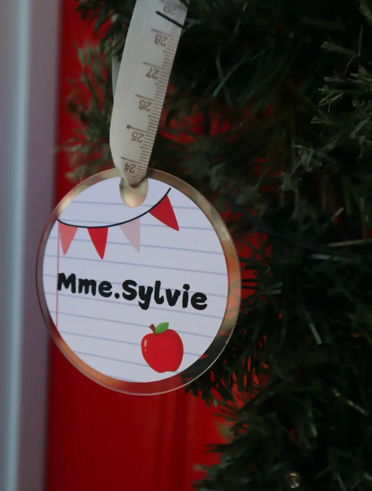 Boule de Noël pour professeur personnalisée-Plusieurs options. Sans Boutique Création V
