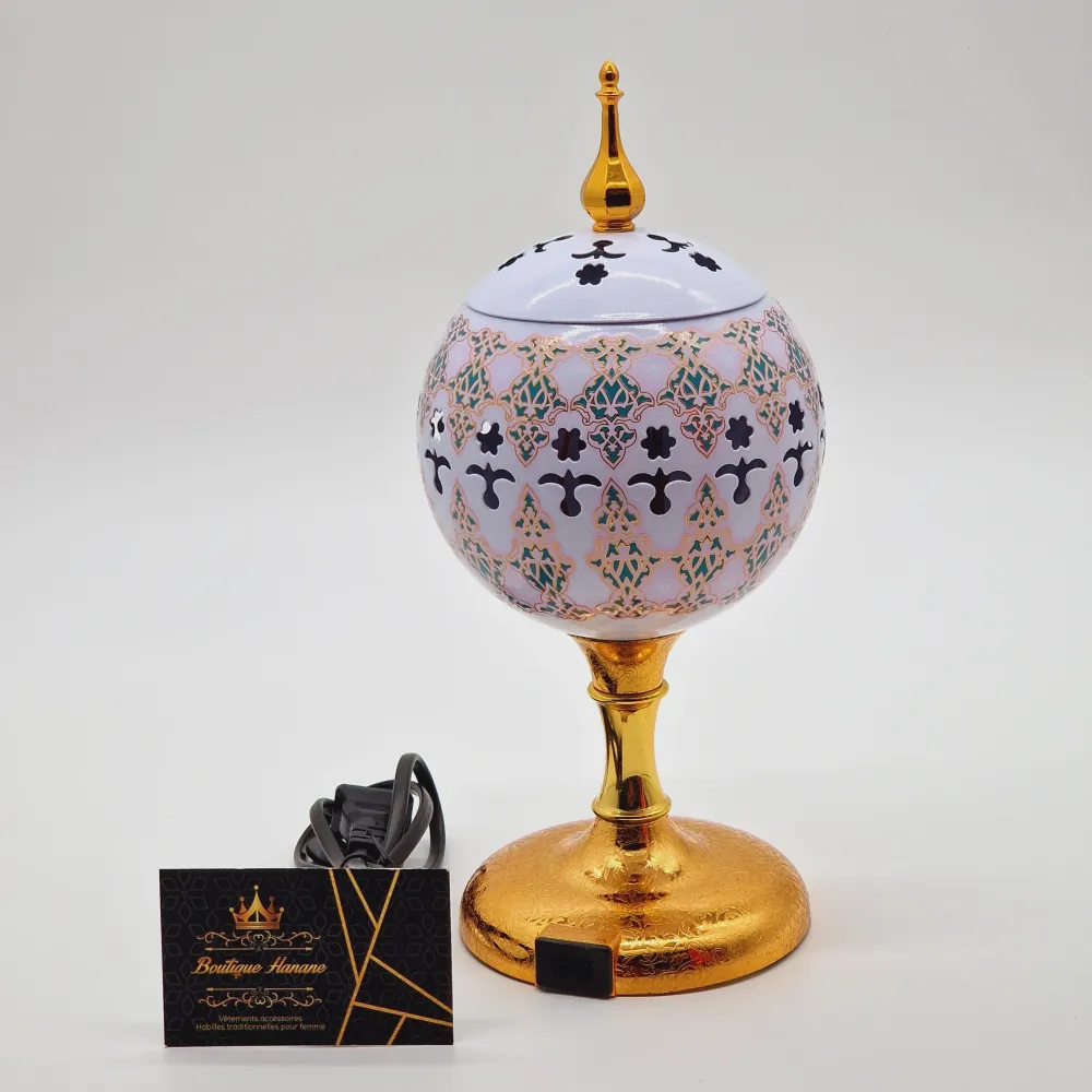 Brûleur d’Encens Électrique / Electric Incense Burner White Boutique Hanane