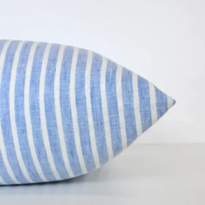 Linen Way | Coussin Lagoon- Bleu et blanc boutiquetozzi