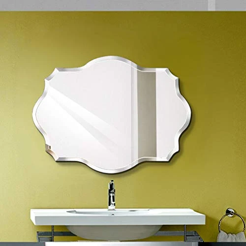 Miroir sans Cadre en Forme Salon Mural Miroir 3 Taille 8 Mm Biseautés Bord Z1220 (Size : 60 * 80cm) Bria Miroir