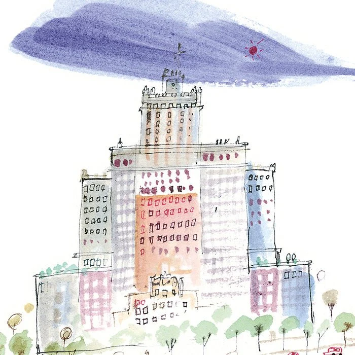 Bâtiment Espagne Giclée Print