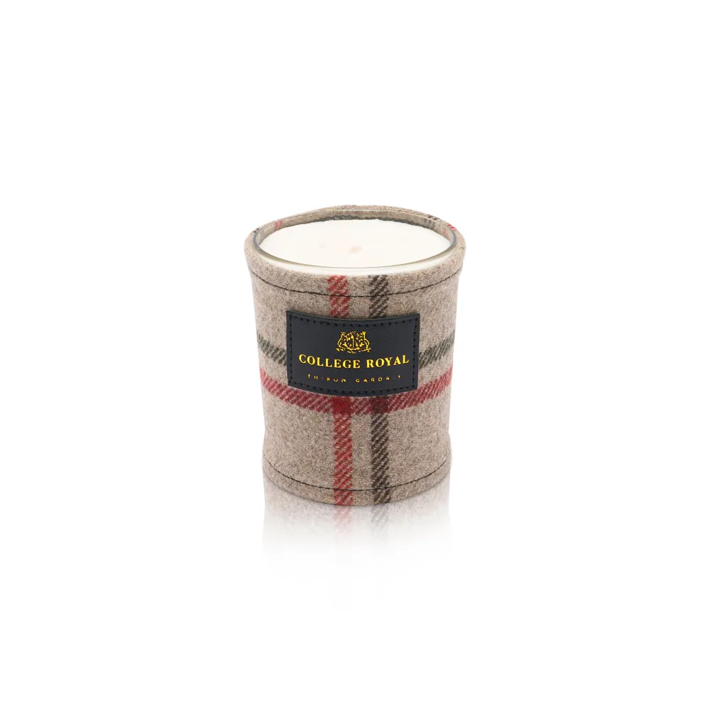 Cache bougie hiver sable