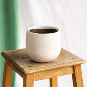 Cache pot Bari blanc