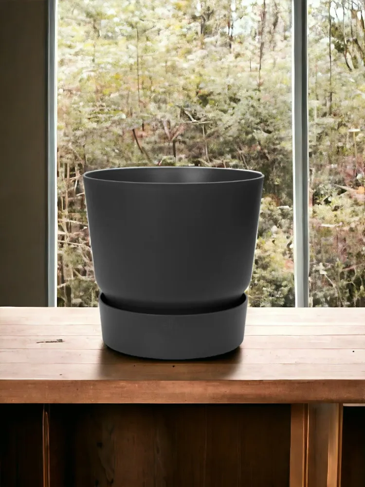 Cache-Pot Elho Greenville Noir - D39 x H37