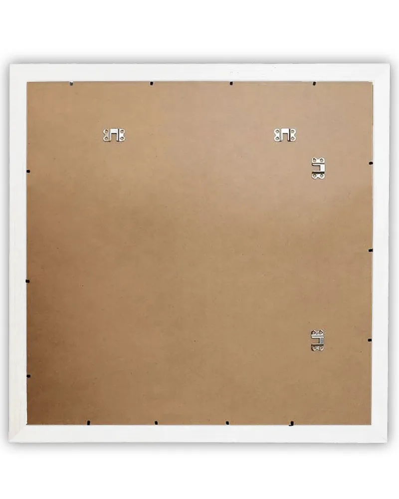 Cadre affiche 100 x 100 cm décor bois blanc
