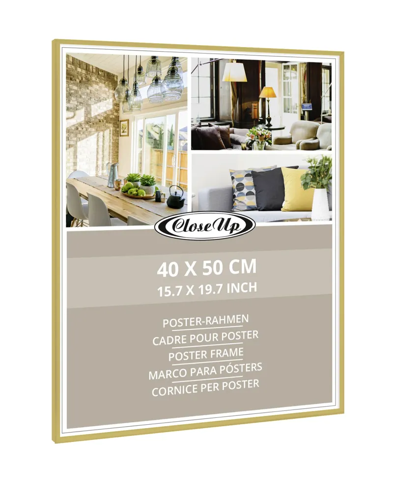Cadre affiche 40 x 50 cm doré