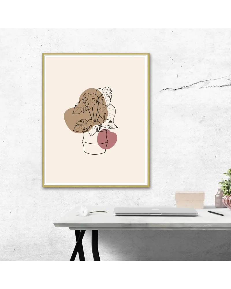 Cadre affiche 40 x 50 cm doré