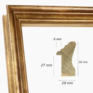Cadre en bois à la feuille d'or antique art.240.230